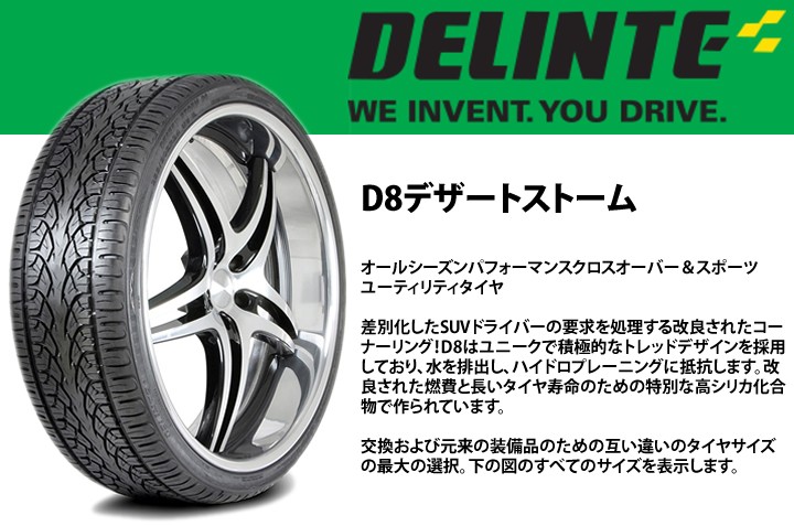 日本最大のブランド 送料無料 デリンテ 夏 サマータイヤ DELINTE D8