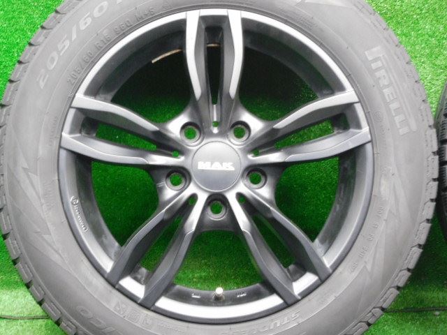 PIRELLI（ピレリ） 中古 ホイールタイヤ 4本 205/60R16 2017年製 6分山 