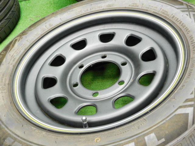 中古 ホイールタイヤ 4本 215/65R16 2021年製 8分山 デイトナ ブラック 