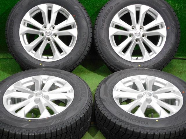 中古 ホイールタイヤ 4本 225/65R17 2022年製 日産 エクストレイル 純正 スタッドレス タイヤ ヨコハマ アイスガード IG60