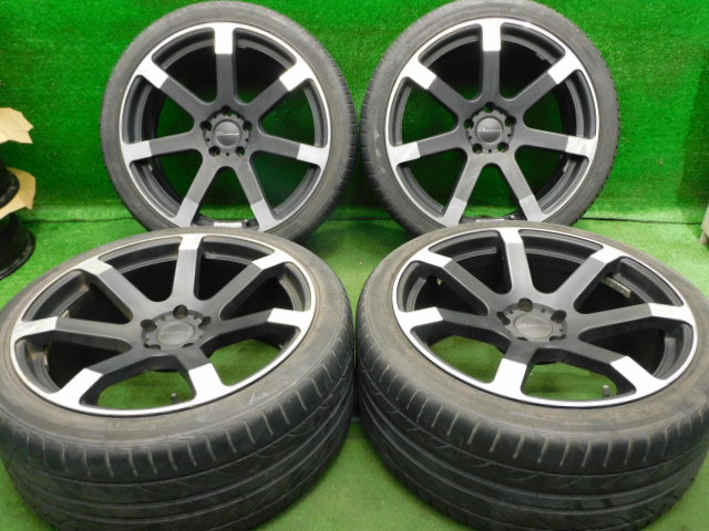 中古 ホイールタイヤ 4本 255/35R20 2020年製 5分山 ジオバンナ