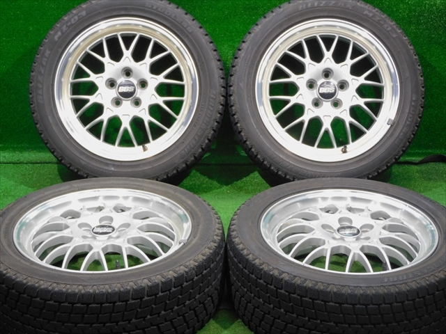 BBS 中古 ホイールタイヤ 4本セット 205/50R16 03年製 6分山