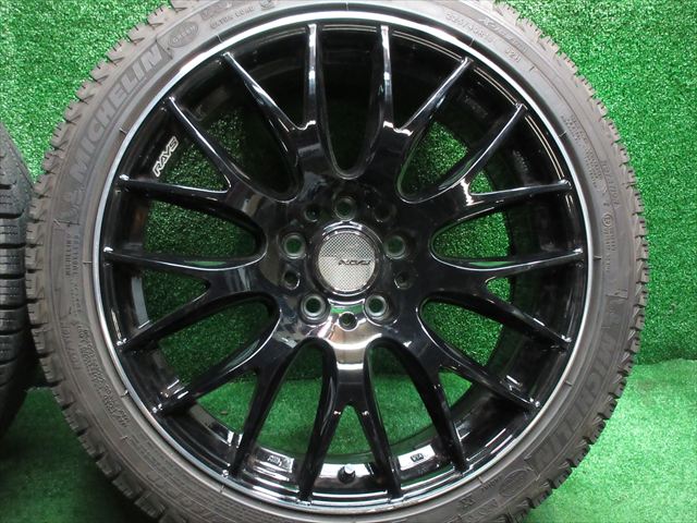 中古 ホイールタイヤ 4本 225/40R18 2017年製 8分山 RAYS ホムラ
