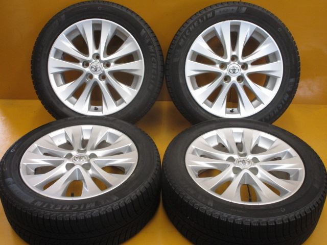 中古 ホイールタイヤ 4本 235/50R18 2018年製 9分山 トヨタ 20系