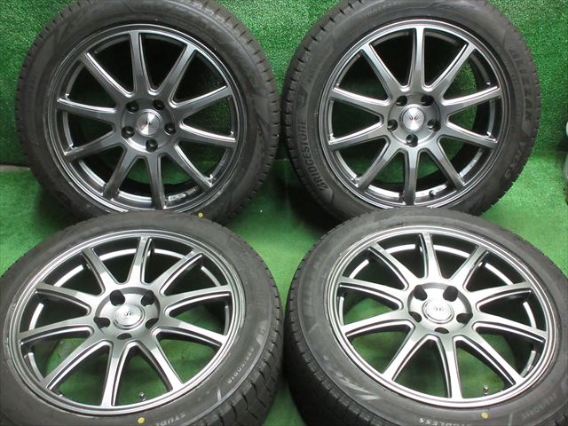 ブリザック 中古 ホイールタイヤ 4本 225/50R18 2024年製 9分山