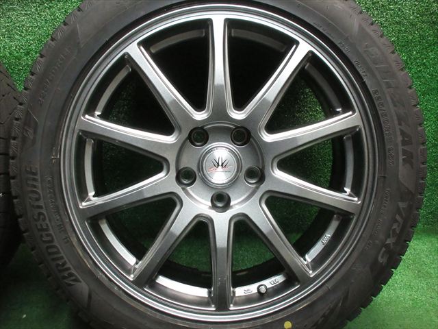 ブリザック 中古 ホイールタイヤ 4本 225/50R18 2024年製 9分山