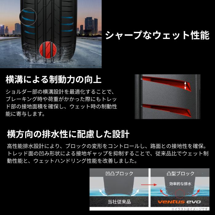 HANKOOK Ventus evo（K137）(ハンコック ベンタス エボ（K137）) 235/40R18  1本価格 法人、ショップは送料無料の画像
