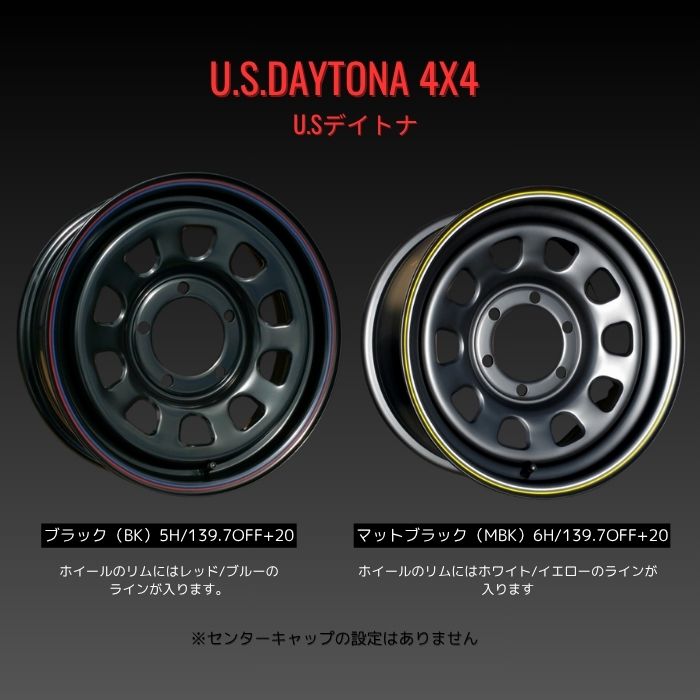 新品ホイール 4本セット商品】レッドライン クラフト U.S. デイトナ 16 