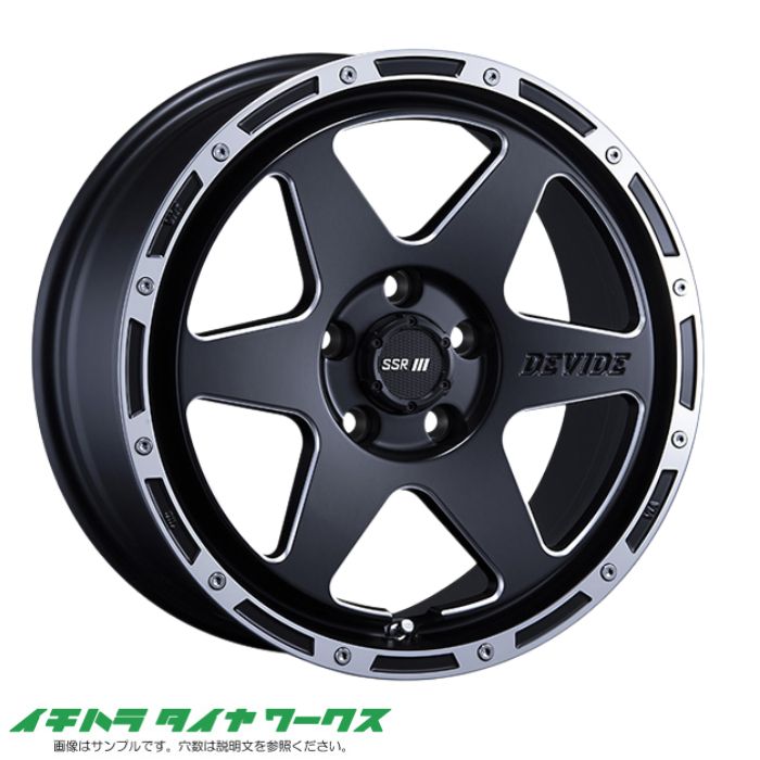 [新品ホイール 1本(交換 補修用) ]SSR ディバイドTR-6 14インチ 4.5J 4H-100 フラットブラックポリッシュ 法人宛て送料無料