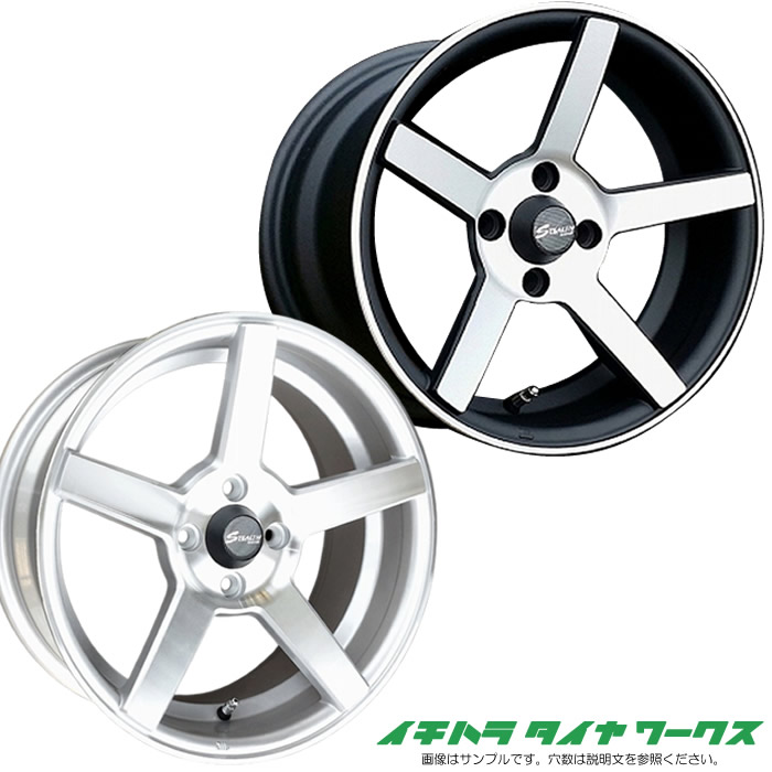 【新品車輪 4本仕掛ける商いもの】ステルスレーシング 仕樣02 15in 6.5J 4H-100 マットブラックポリッシュ 法人宛て貨物輸送無料 アルミホイール-タイヤ、ホイール-自動車