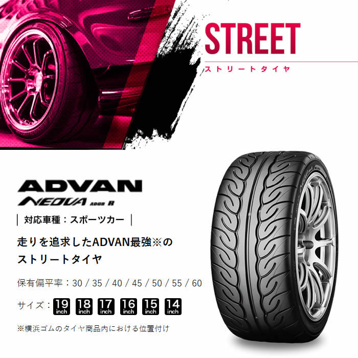 YOKOHAMA ADVAN NEOVA AD08R(ヨコハマタイヤ アドバン ネオバ AD08R