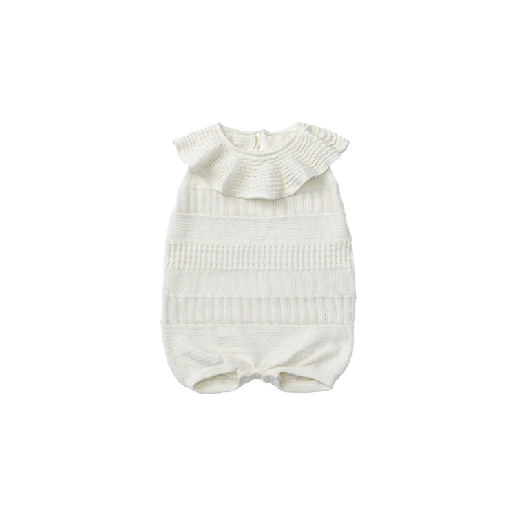 MARLMARL マールマール ニットフリルロンパース knit frill