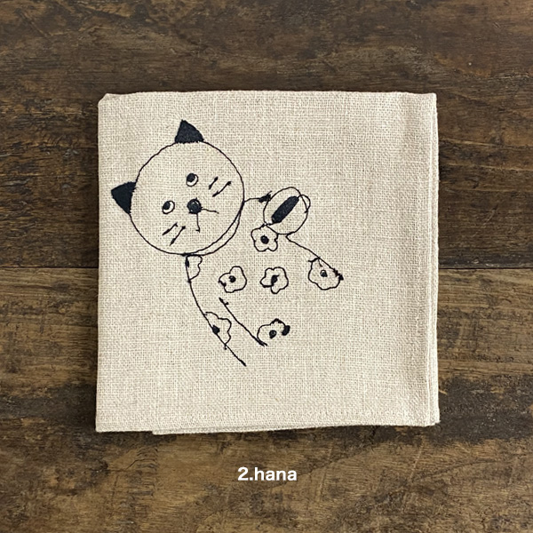 倉敷意匠計画室 sennokotoリネンの刺繍お弁当包み 猫グッズ 雑貨 誕生