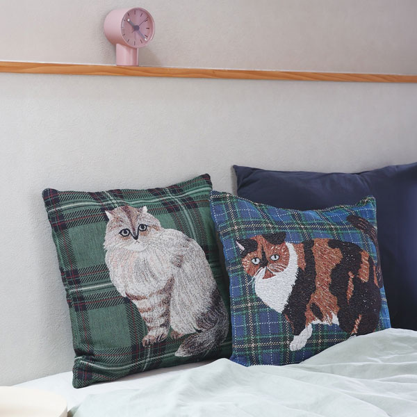 松尾ミユキ クッションカバー E 猫グッズ 雑貨 ネコ プレゼント