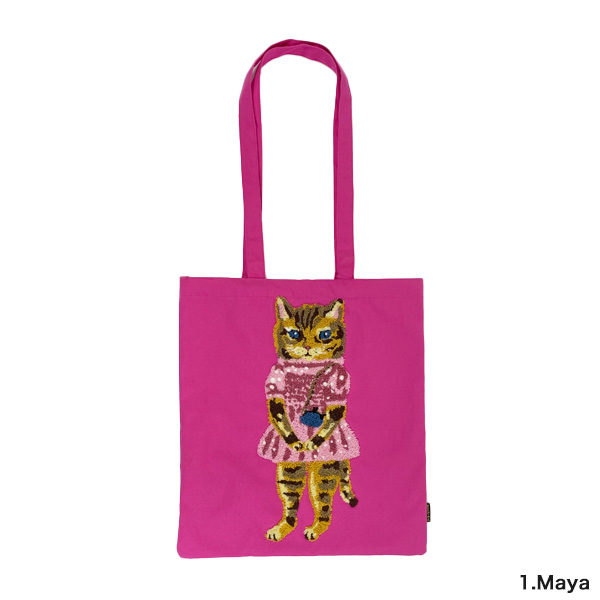 トートバッグ　猫柄　リリー marai（マーライ） トートバッグ A4 レディース 猫 柄 プリント 見つけ