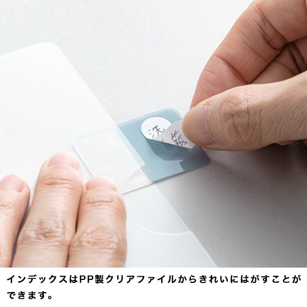 カンミ堂 ファイルタブ クリアファイル用 仕分け 仕訳 インデックス