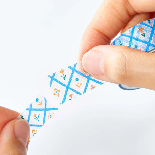 HITOTOKI マスキングテープ 透明 SODA ソーダ （ラメ）10mm オーロラ