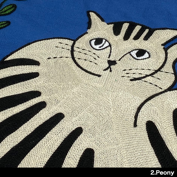 松尾ミユキ クッションカバー 45×45 猫グッズ エンブロイダリー