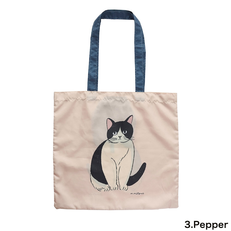 松尾ミユキ ポケッタブル キャットバッグ エコバッグ 猫柄 折り畳み