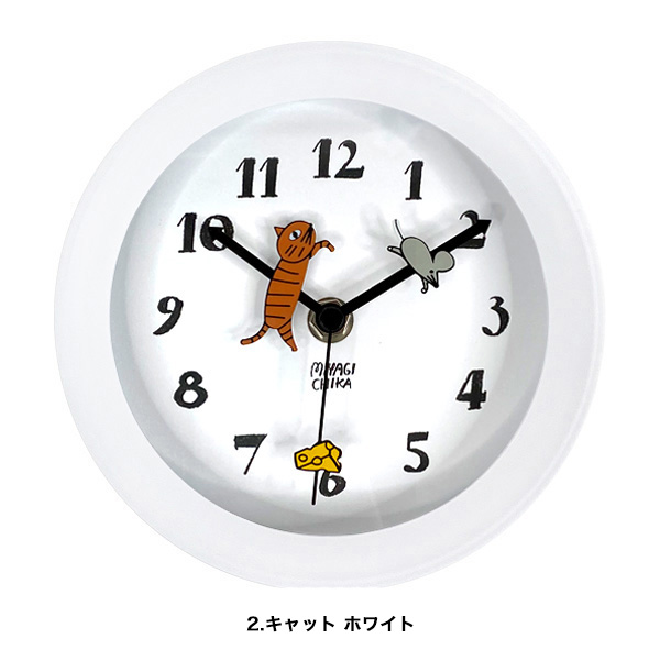 山鳩舎 yamabatosha 2way clock(CAT・FOX)　置き時計 アナログ 壁掛け時計 猫 グッズ 柄 雑貨 おしゃれ かわいい キツネ きつね 可愛い プレゼント 女性 ギフト｜oliveavenue｜02