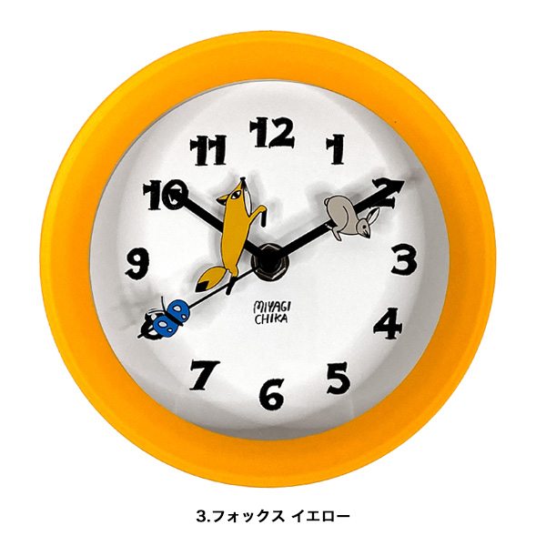 山鳩舎 yamabatosha 2way clock(CAT・FOX)　置き時計 アナログ 壁掛け時...