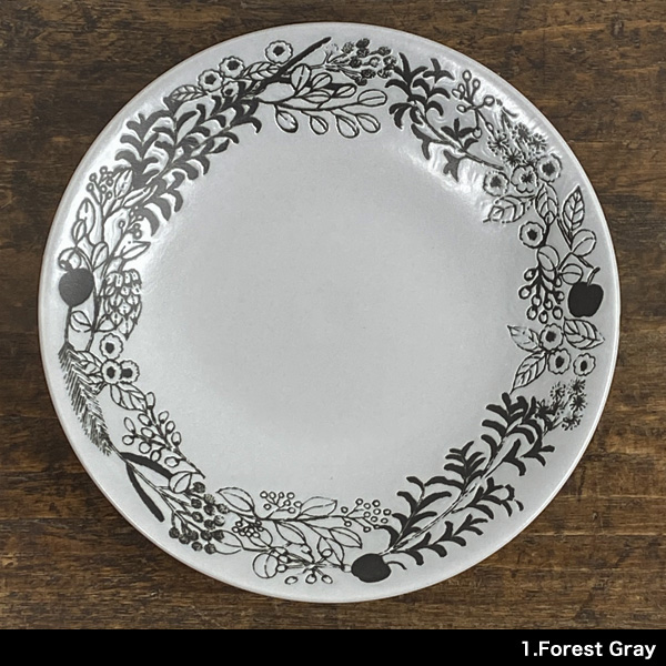 松尾ミユキ プレート M 食器 陶器 中皿 お皿 植物 グッズ 柄 雑貨