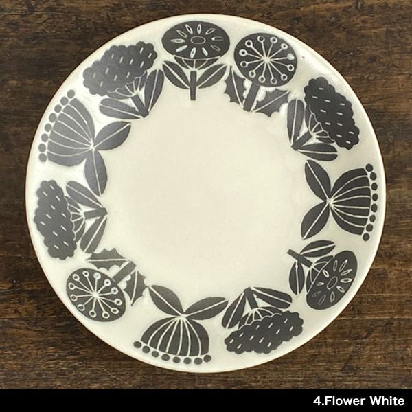 松尾ミユキ プレート M 食器 陶器 中皿 お皿 植物 グッズ 柄 雑貨