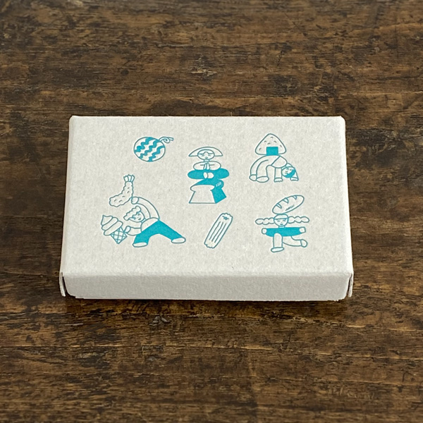 ニシワキタダシ×水縞 自在ハンコ 図案セット ひととたべもの　グッズ アクリル クリアスタンプ はんこ かわいい おしゃれ スケジュール 手帳用 判子 可愛い｜oliveavenue