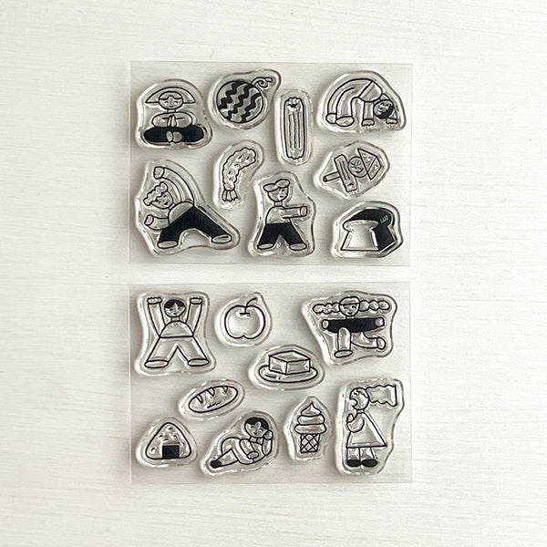 スタンプ 手帳用 ニシワキタダシ×水縞 自在ハンコ 図案セット ひとと