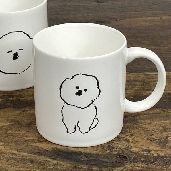 マグカップ おしゃれ MAMBO(マンボ)CLASKA(クラスカ) DO(ドー) マグカップ　犬 陶器 雑貨 プレゼント 女性 大人 かわいい 可愛い  ブランド 食器 白 日本製