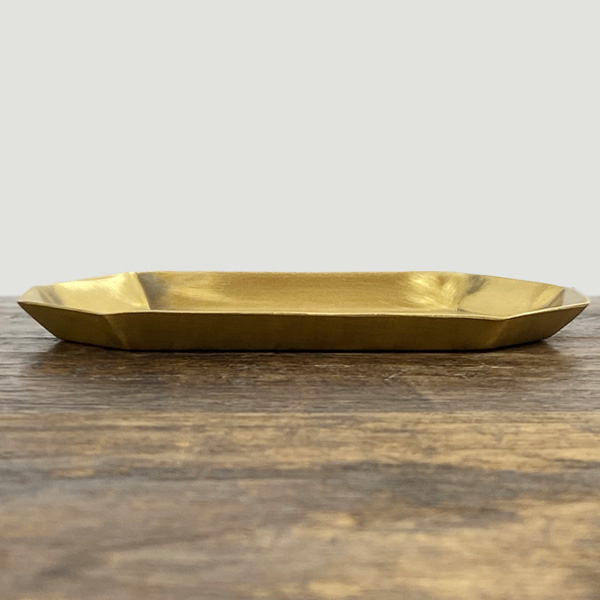 fog linen work (フォグリネンワーク）ブラスプレート 長八角形 S 八角長方形 真鍮 小物入れ おしゃれ 皿 ゴールド