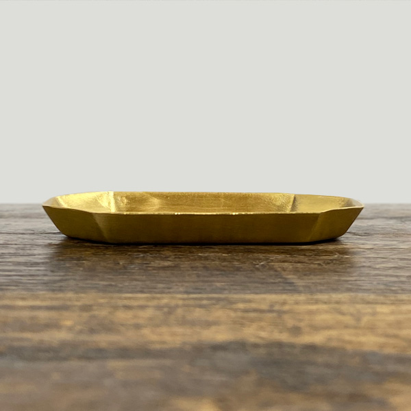 fog linen work (フォグリネンワーク）ブラスプレート 長八角形 SS 長方形 真鍮 小物入れ おしゃれ 皿 ゴールド
