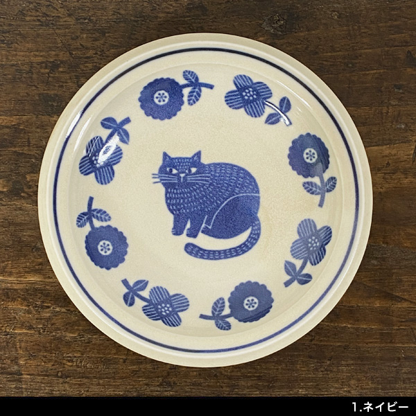 DECOLE Decole（デコレ） fika プレート ネコ 猫グッズ 柄 お皿 小皿
