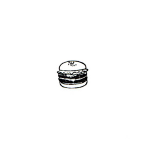 ミニスタンプ ハンバーガー　ハンコ はんこ 小さい おしゃれ かわいい 可愛い 手帳 スケジュール帳 判子 ゴム印