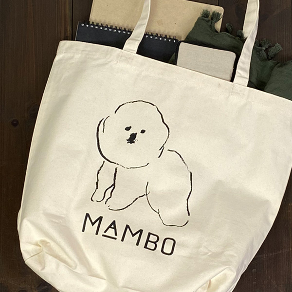 MAMBO(マンボ)CLASKA(クラスカ) DO(ドー) トートバッグ L　ビション・フリーゼ 大きめ 大容量 犬 グッズ 雑貨 プレゼント おしゃれ オシャレ かわいい 可愛い｜oliveavenue