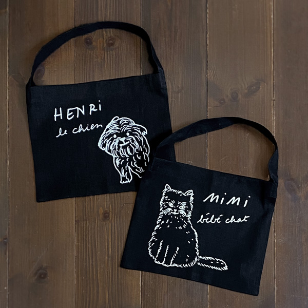 fog linen work（フォグリネンワーク） 猫柄バッグ イザベル ボワノ