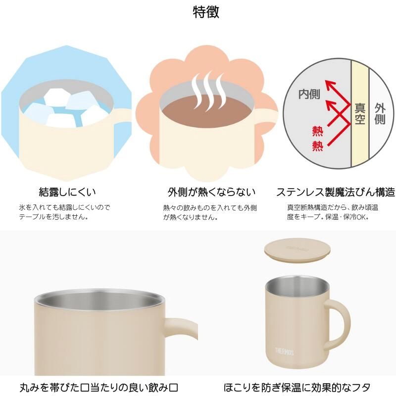 THERMOS（サーモス） 名入れ 無料 マグカップ コップ 猫 グッズ 450ml