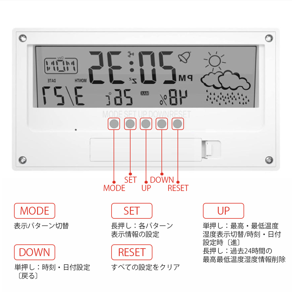うちの子 オリジナル 多機能 デジタル時計