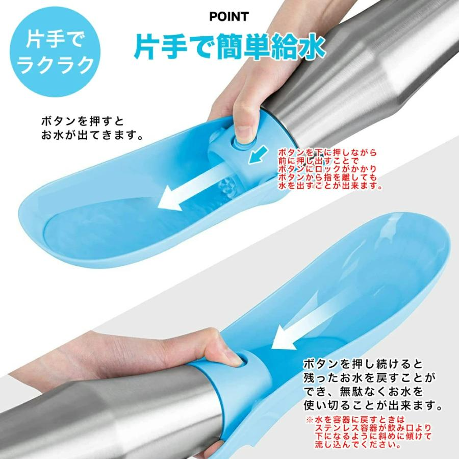名入れ ペット用 ウォーターボトル ペット 水筒 犬 水筒 名前入れ ステンレス 750ml 自動給水 給水ボトル 犬猫用 ペット用 給水器 携帯用 水飲み ボトル