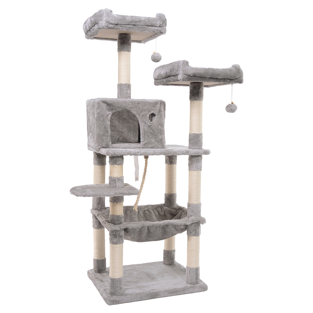 キャットタワー（色：グレー系）｜猫用品｜ペット用品、生き物