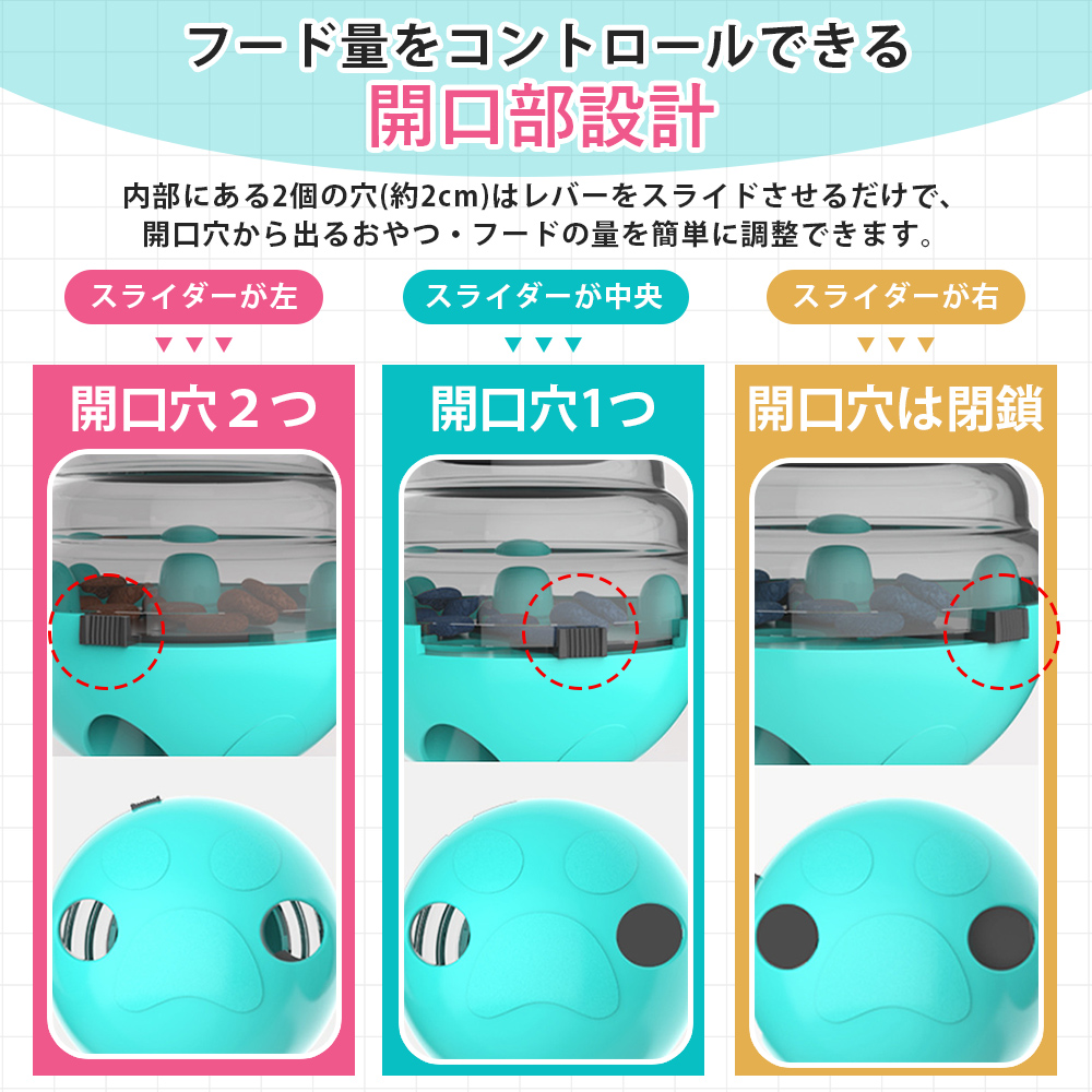 ABS素材使用のペット知育おもちゃ 洗えて清潔