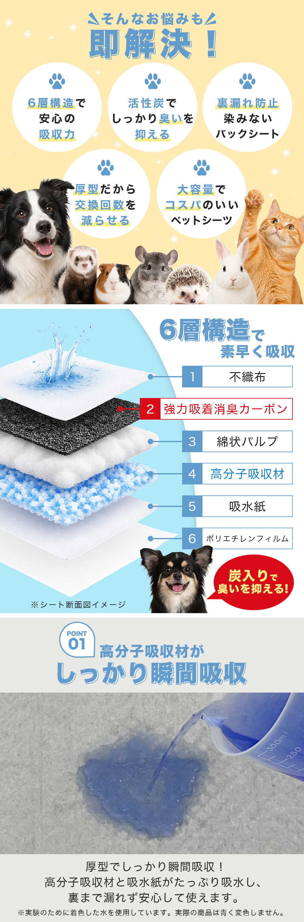 炭入り厚型ペットシーツ