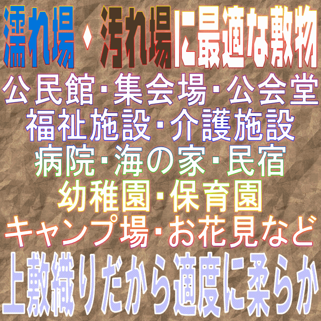 ポリプロピレンの敷物