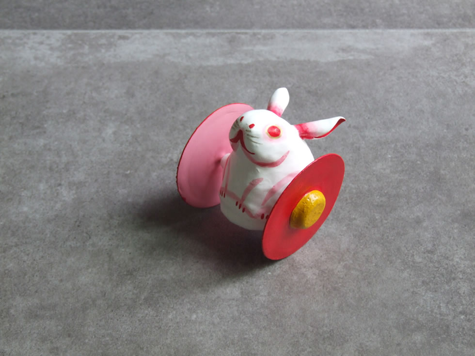 郷土玩具 民藝 静岡県 浜松張子 鈴木伸江 兎ころがし 卯 干支 縁起物