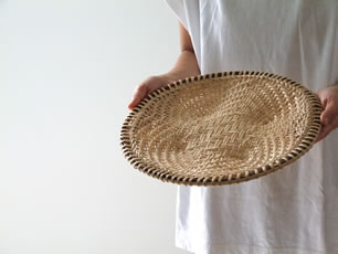 マタタビザル 四つ目ザル 伝統工芸品 奥会津 新ザル 新作 編み立て