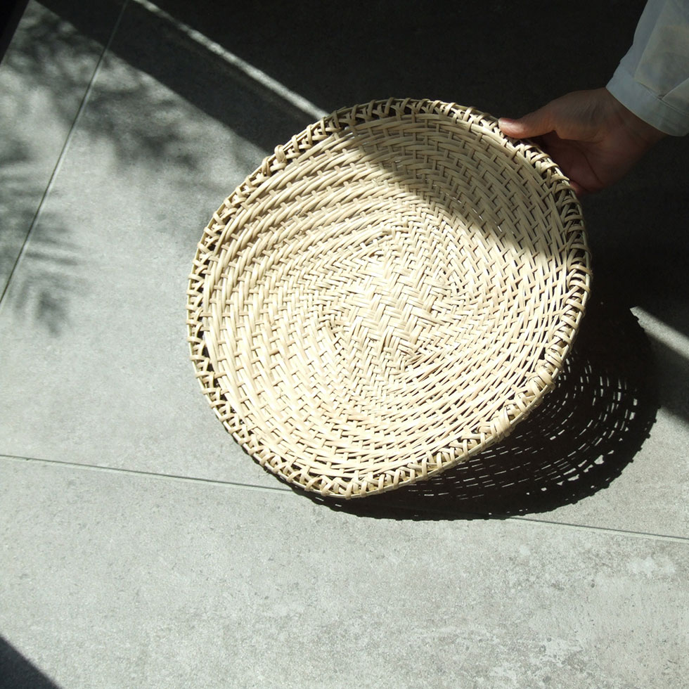 福島奥会津編み組細工 マタタビそばざる 大 仁一さん作 : おまめ