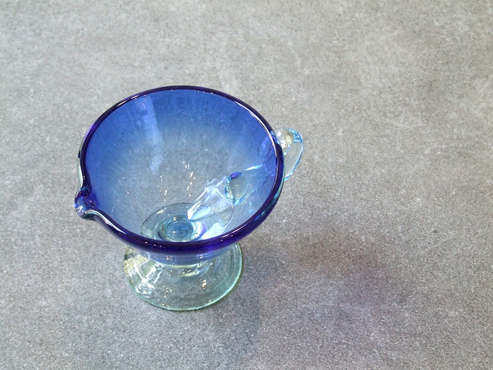 沖縄 奥原硝子製造所 琉球ガラス 民藝品 ドレッシングポット手付き