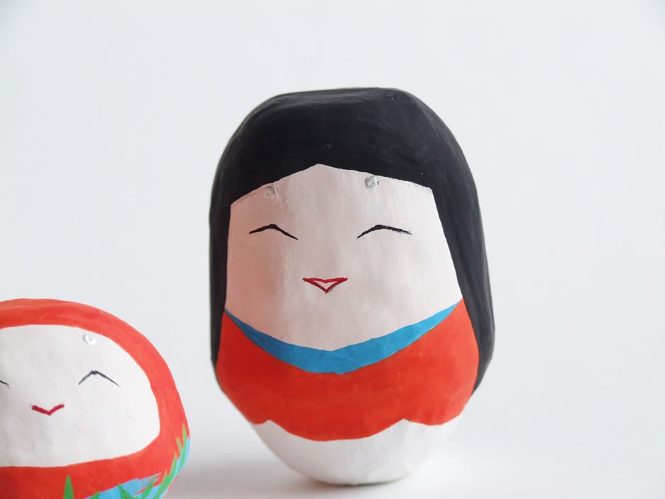 郷土玩具 民藝 滋賀県 近江だるま親子だるま小セット : おまめ - 通販