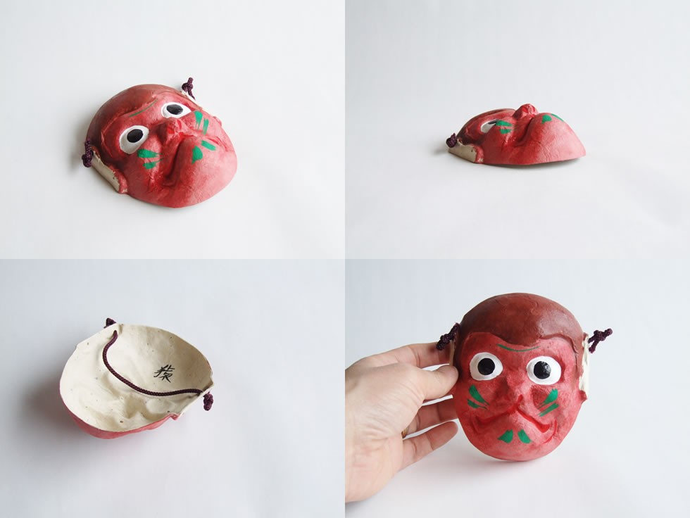 郷土玩具 民藝 岩手県 六原張子 さわはん工房 和紙面 中 猿 : おまめ