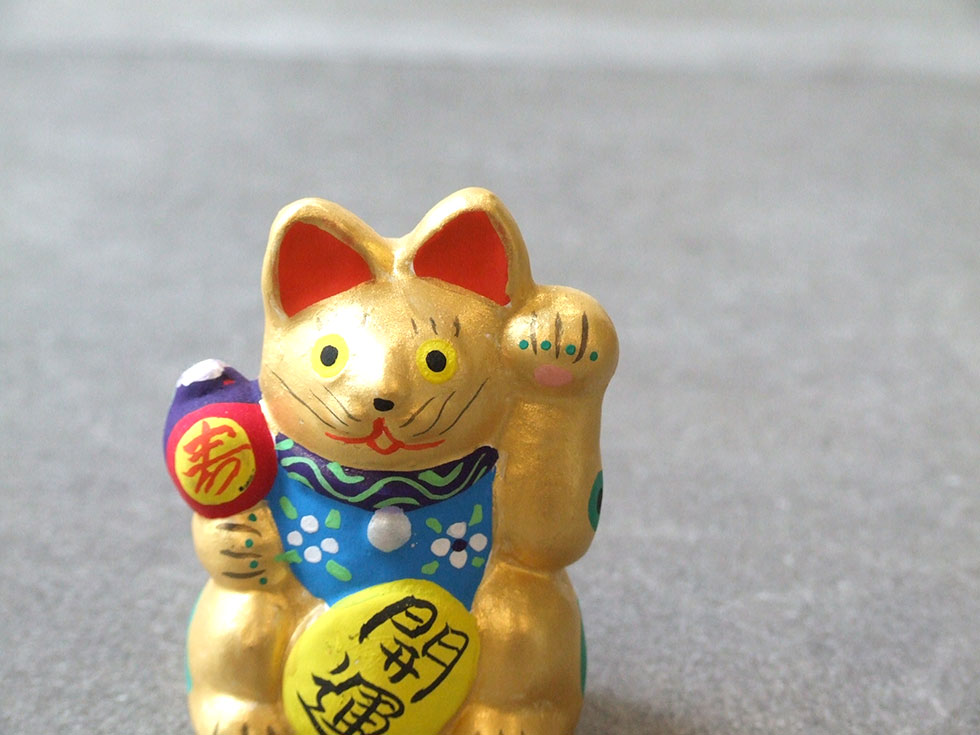 骨董 磁器人形 縁起物 郷土人形 招き猫 招福猫 初辰さん オブジェ